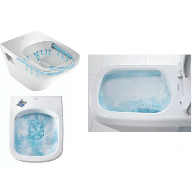 Чаша подвесного унитаза Duravit DuraStyle Rimless (2538090000) с микролифтом 7