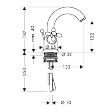 Смеситель для раковины Hansgrohe Axor Carlton (17030000) 1