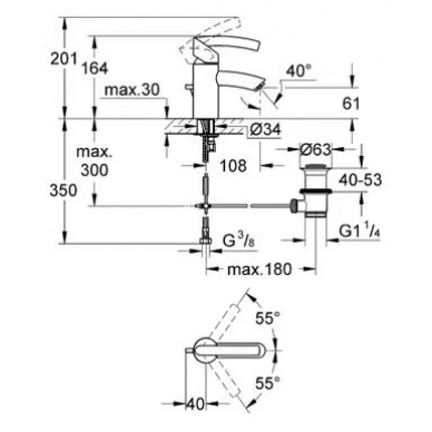 Смеситель для раковины Grohe Tenso (33347000) 1