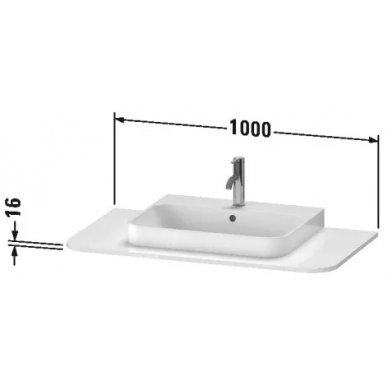 Столешница Duravit Happy D.2 Plus (HP031E08080) 1