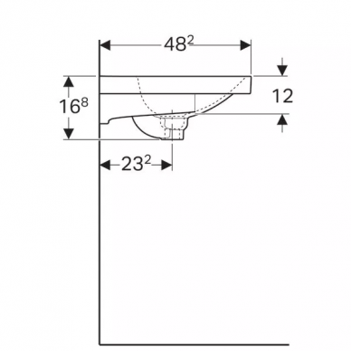 Раковина Geberit Acanto (500.622.01.2) (75 см) 5