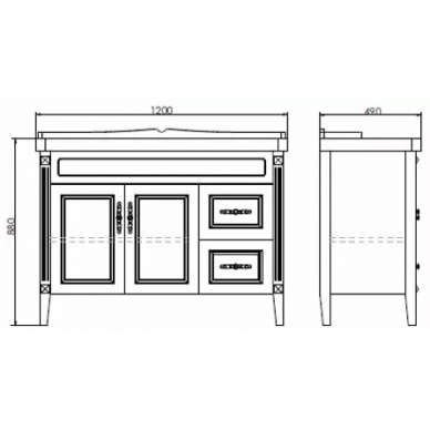 Тумба для ванной Comforty Палермо-120 (120x88x49 см), белый глянец 6