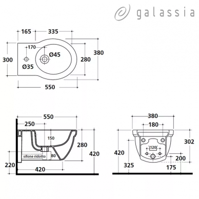 Биде подвесное Galassia Ethos (8440MNE) черный 4