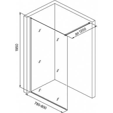 Душевая перегородка Iddis Slide Walk In (SLI8CS8i23) 80х195 см 7