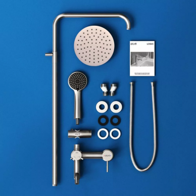 Душевая система Dorff Logic new (D0703000SS) нержавеющая сталь 10