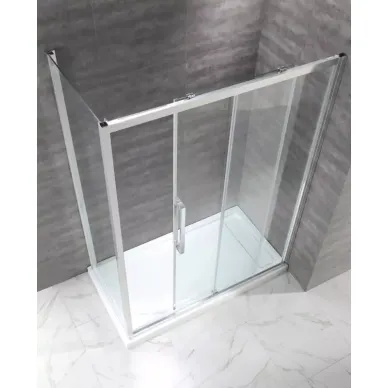 Душевой уголок BelBagno Lux soft (LUX-SOFT-W-AH-1-150/90-C-Cr-IV) 150х90 см,профиль хром/стекло прозрачное 5