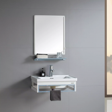 Тумба с раковиной River Laura 605 BU (60.5 см) + зеркало (48x63 см) 0