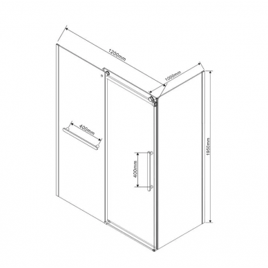 Душевой уголок Vincea Como Soft (VSR-1CS1012CLB) 120х100х195 см, профиль черный/стекло прозрачное 10