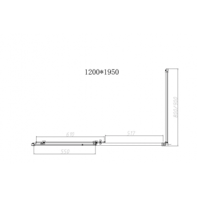 Душевой уголок Vincea Slim-N (VSR-4SN8012CL) 120х80х195 см, профиль хром/стекло прозрачное 5