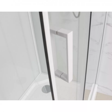 Душевая кабина Frank F409/1 White (123009) 90х90х220 см, прозрачное стекло 6