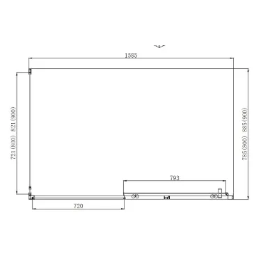 Душевой уголок Aquanet Alfa NAA1131 160х80 см 5