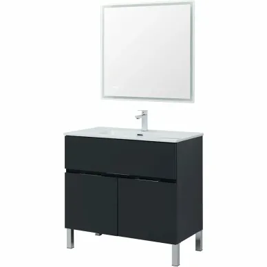 Тумба для ванной Aquanet Алвита New 303911 90 см, серый антрацит 4