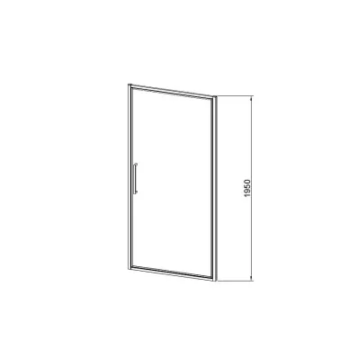 Душевая дверь Vincea Slim VDP-4SL100CL 100x195 см, профиль хром/стекло прозрачное 1