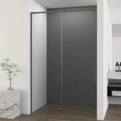 Душевая дверь Vincea Ultima VDS-7UL120CLGM 120x200 см, профиль вороненая сталь/стекло прозрачное 0