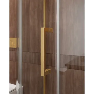 Душевой уголок Cezares Molveno MOLVENO-R-1-90-C-BORO-IV 190x90 профиль брашированное золото/стекло прозрачное 2