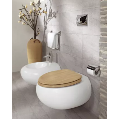 Чаша подвесного унитаза Villeroy & Boch Pure Stone (567010R2) с сиденьем 2
