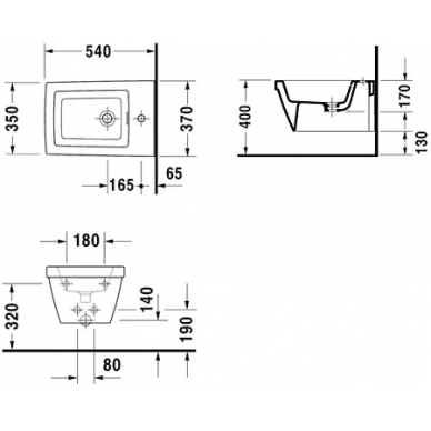 Биде напольное Duravit 2nd Floor (0136100000) 2