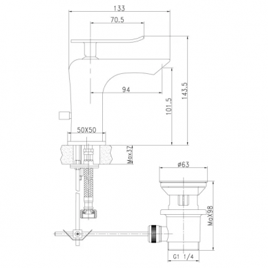 Смеситель для раковины Lemark Contest (LM5806CW) 1