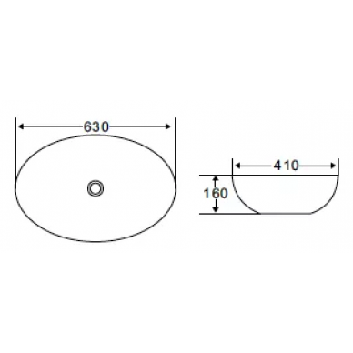 Раковина накладная BelBagno (BB1104) (63 см) 1