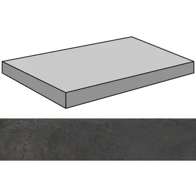 Xtreme Black Lappato Gradone Rec Ang 29.75x59.55 0