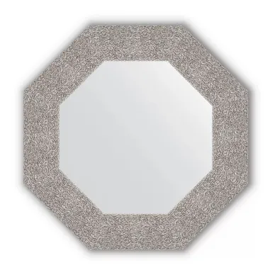 Зеркало Evoform Octagon (BY 3802) в багетной раме, чеканка серебряная (56,6х56,6 см) 0