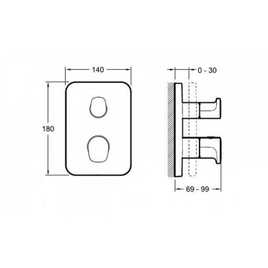 Термостат для ванны Jacob Delafon Modulo (E75389-CP) 1
