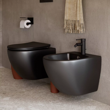 Унитаз подвесной Ceramicanova Metropol Rimless CN4002MB черный матовый микролифт 5