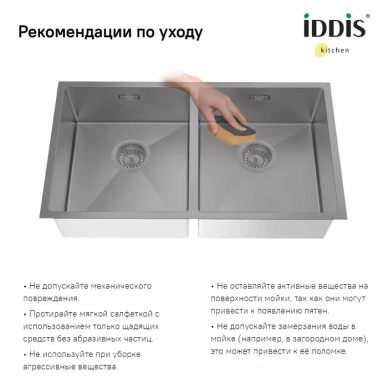 Мойка кухонная Iddis Edifice (EDI75G2i77) графит 5