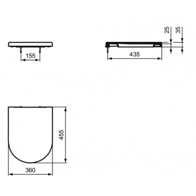 Крышка-сиденье Ideal Standard Blend Curve (T376001) микролифт 5