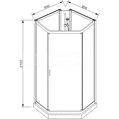 Душевая кабина Parly Penta (P91B) (90х90) 6