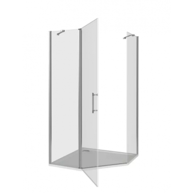 Душевой уголок Good Door Mokka PNT-100-C-WE (100x100) профиль белый/стекло прозрачное 1