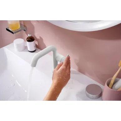 Смеситель для раковины Hansgrohe Tecturis S 73320700 белый матовый 2
