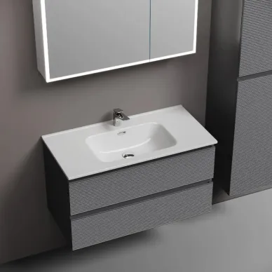 Тумба для ванной Sancos Folk FL90GS 89см, Grey soft 7