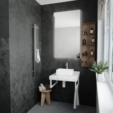 Столешница Teymi Helmi T150106 белый мрамор, 60 см 5