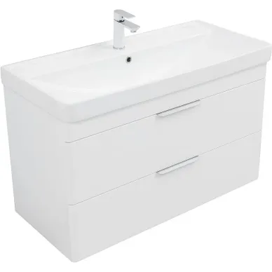 Тумба для ванной Aquanet Ирис New 336311 90 см, белая глянцевая 1