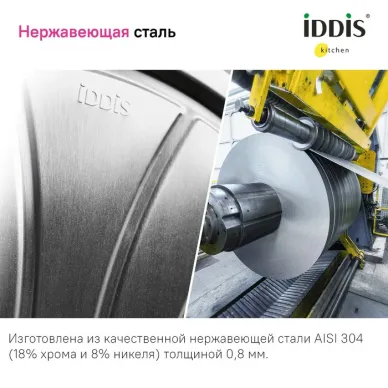 Мойка кухонная Iddis Mate MAT44GMi77 графит 12