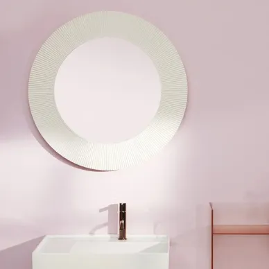 Laufen Kartell Зеркало круглое d=78см, настенное, без подсветки, цвет: белый 3.8633.1.090.000.1 6