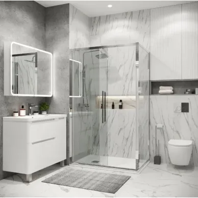Душевой уголок Grossman Cosmo 110х100х195 см, стекло прозрачное/профиль хром 5