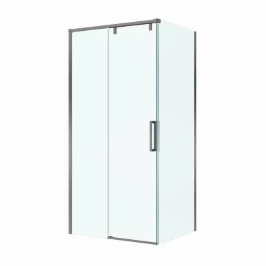 Душевой уголок BelBagno Soft Close-1 SOFT_CLOSE-1-AH-1-100/90-C-GM 100x90 см, оружейная сталь/прозрачное стекло 3