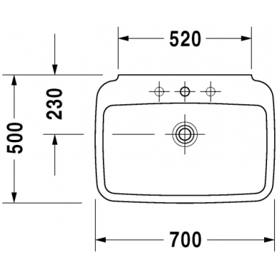 Раковина Duravit PuraVida (2700700000) (70 см) 2