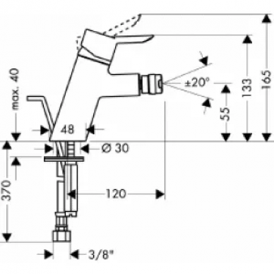 Смеситель для биде Hansgrohe Focus S (31721000) 1