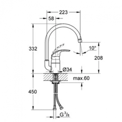 Смеситель для кухни Grohe Eurosmart (32542001) 1