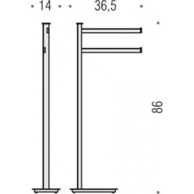 Полотенцедержатель Colombo Units (B9103) (14x36,5x86 см) напольный 1
