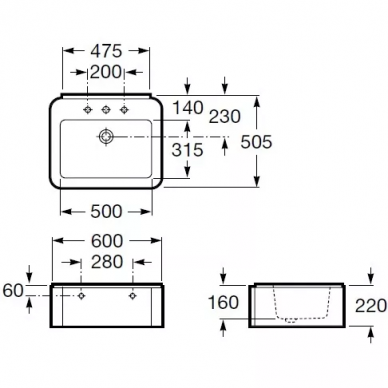 Раковина Roca Element (327571) (60 см) 4