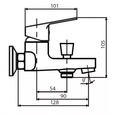 Смеситель для ванны Dorff Prime (D4010008) 5