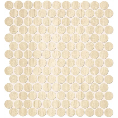 fLTT Roma Travertino Round Mosaico 29,5*32,5 0