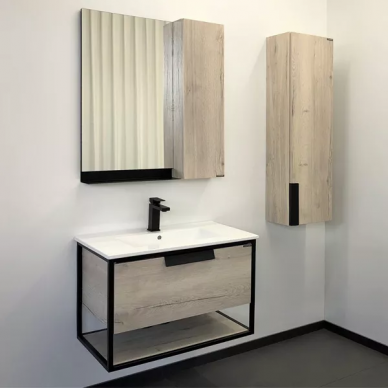 Тумба для ванной Comforty Бонн 75 (75.5x50x52 см), дуб дымчатый 5
