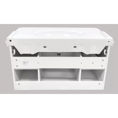 Тумба для ванной Comforty Палини-100 (100x61.5x50 см), белый глянец 5