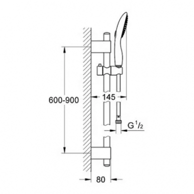Душевой гарнитур Grohe Power and Soul 115 (27759000) 1
