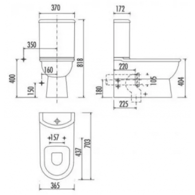 Бачок Creavit Selin (SL410-00CB00E-0000) 1